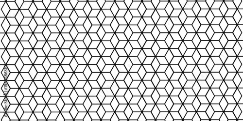 Seamless cube geometric pattern. Square or hexagon background. Vector illustration