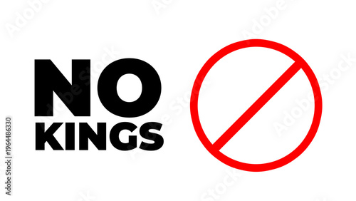Free Download No Kings protest sign in political demonstration, anti authoritarian movement, democracy and freedom activism - GFXLoad