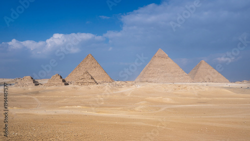 Giza Pyramids plato, panoramic view