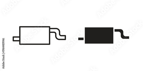 Exhaust pipe icons collection vector design illustration isolated. EPS10