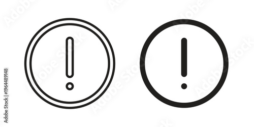 Exclamation interface icons collection vector design illustration isolated. EPS10