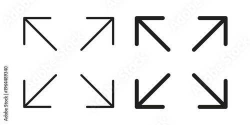 Expand icons collection vector design illustration isolated. EPS10