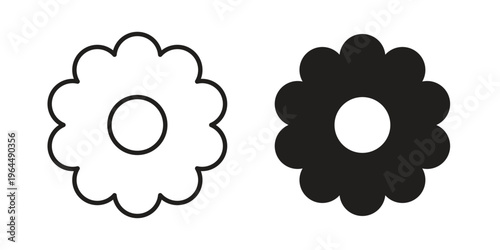 Flower icons collection vector design illustration isolated. EPS10