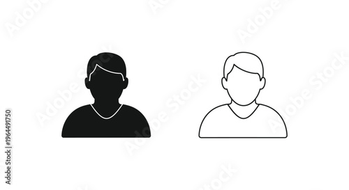 Two faceless people silhouettes Vector
