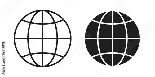 Globe icons collection vector design illustration isolated. EPS10