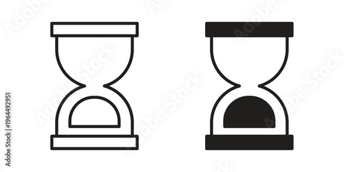 Hourglass end icons collection vector design illustration isolated. EPS10