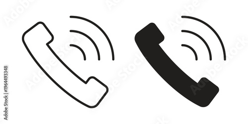 Incoming Call icons collection vector design illustration isolated. EPS10