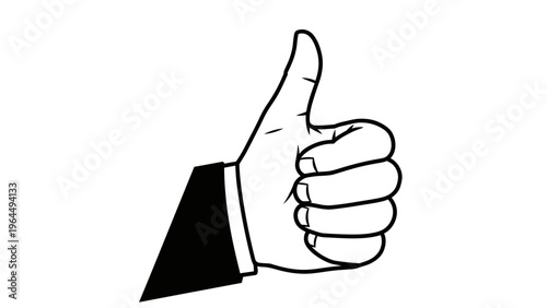 Thumbs Up Gesture, Hand Showing Approval, Business Success, Positive Feedback, Agreement
