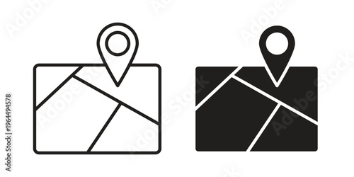 Map icons collection vector design illustration isolated. EPS10