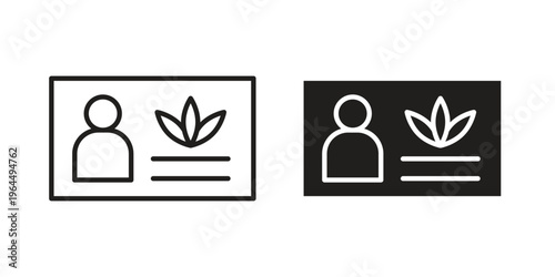 Medical marijuana card icons collection vector design illustration isolated. EPS10