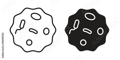 Microorganism icons collection vector design illustration isolated. EPS10