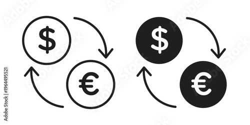 Money exchange icons collection vector design illustration isolated. EPS10