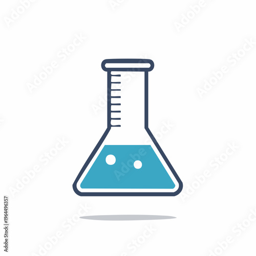 シンプルなビーカーのベクターアイコン（実験器具）