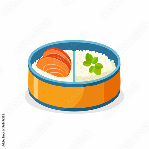 シンプルなお弁当箱のベクターアイコン（和食・ランチ）