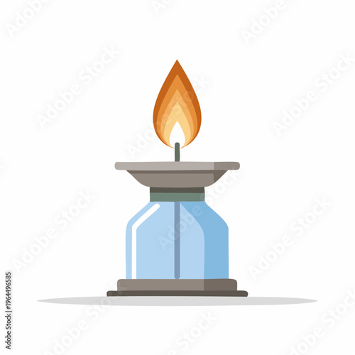 シンプルなガスバーナーのベクターアイコン（実験・理科）