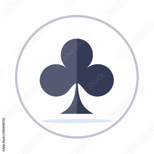 シンプルなトランプのクラブマークのベクターアイコン
