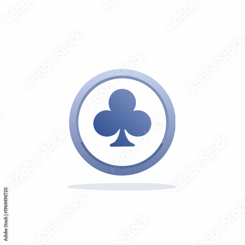 シンプルなトランプのクラブマークのベクターアイコン