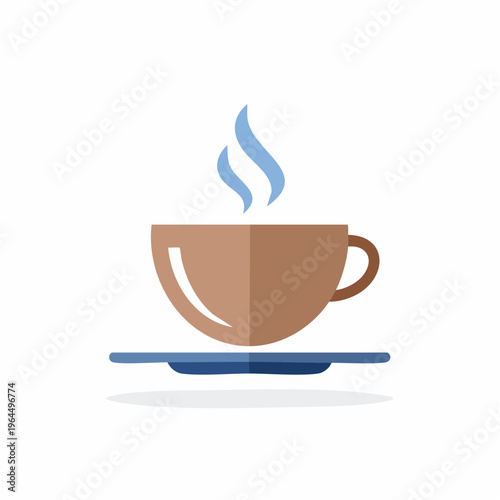 シンプルなコーヒーカップのベクターアイコン（カフェ）