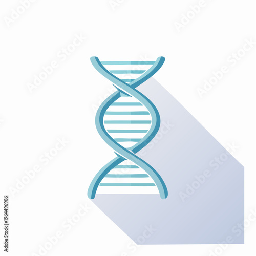 シンプルなDNA二重らせんのベクターアイコン（遺伝子・バイオ）