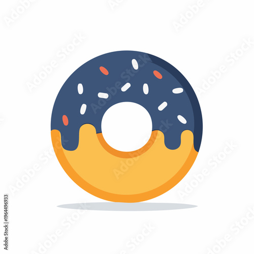 シンプルなドーナツのベクターアイコン（スイーツ）