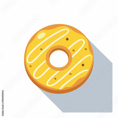 シンプルなドーナツのベクターアイコン（スイーツ）