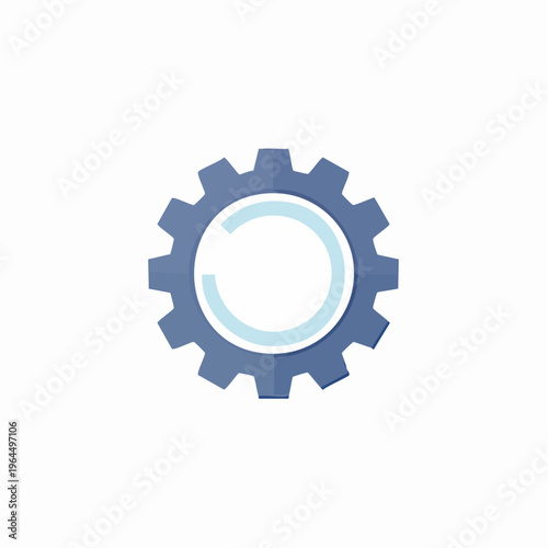 シンプルな歯車のベクターアイコン（設定・機械）