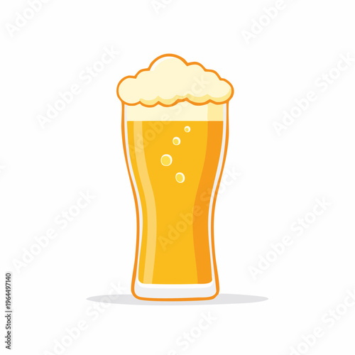 シンプルな生ビールのベクターアイコン（お酒）