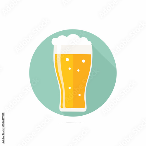 シンプルな生ビールのベクターアイコン（お酒）