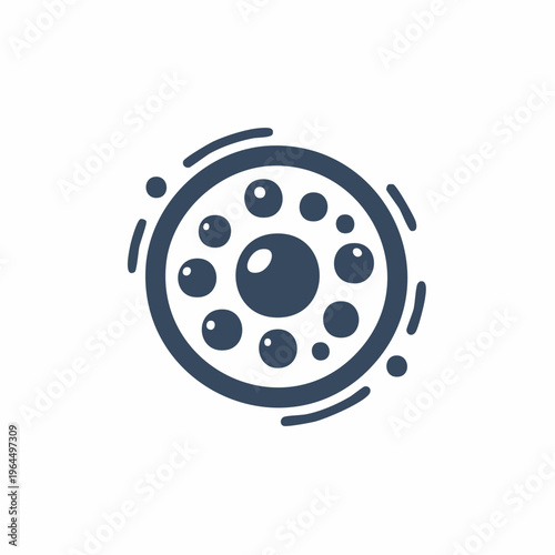 シンプルなヒト細胞のベクターアイコン（生物・医療）