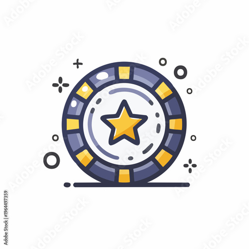 シンプルなジャックポットのベクターアイコン（カジノ・大当たり）