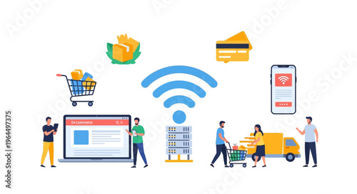 E-commerce & Online Shopping Connectivity: Digital Retail Ecosystem, Mobile Payments, Delivery Logistics & Data Management