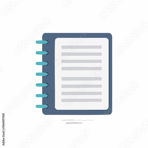 シンプルな研究ノートのベクターアイコン（記録・学習）