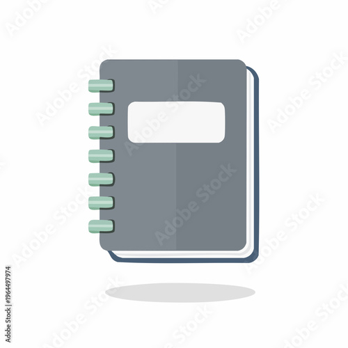 シンプルな研究ノートのベクターアイコン（記録・学習）