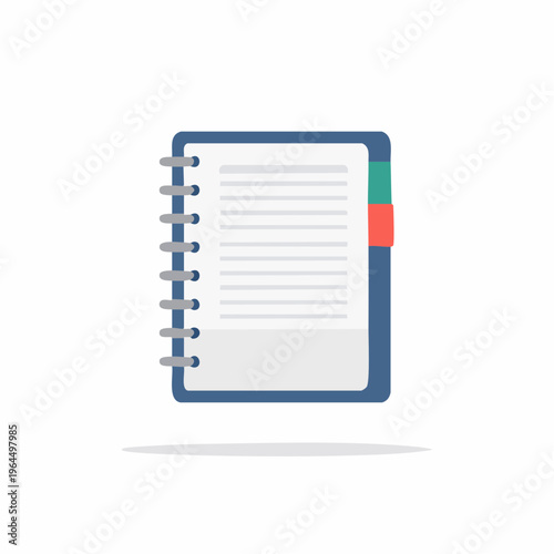 シンプルな研究ノートのベクターアイコン（記録・学習）