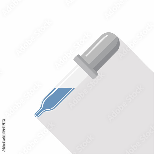 シンプルなピペットのベクターアイコン（実験器具）