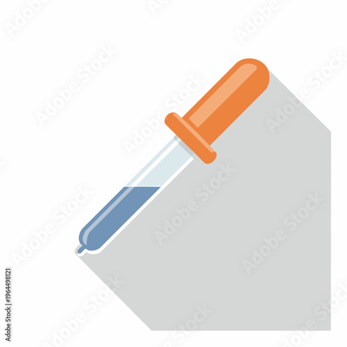 シンプルなピペットのベクターアイコン（実験器具）