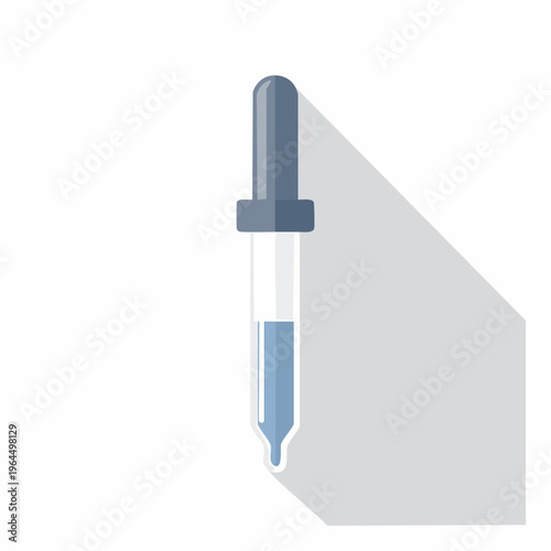 シンプルなピペットのベクターアイコン（実験器具）