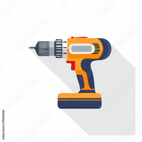 シンプルな電動ドリルのベクターアイコン（DIY・工具）