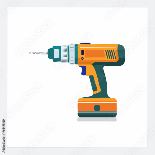 シンプルな電動ドリルのベクターアイコン（DIY・工具）