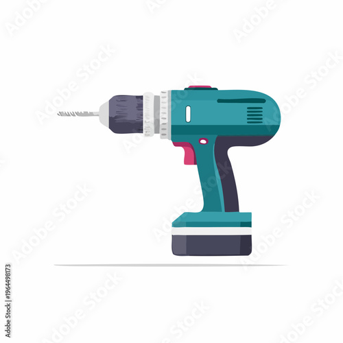 シンプルな電動ドリルのベクターアイコン（DIY・工具）