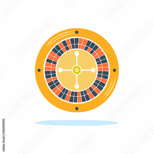 シンプルなルーレットのベクターアイコン（カジノ・ギャンブル）