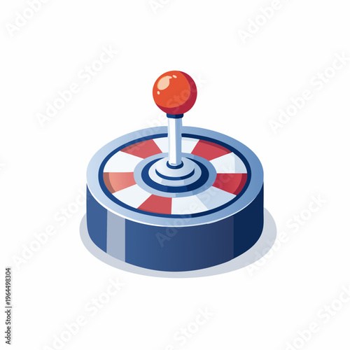 シンプルなスロットマシンのレバーのベクターアイコン（カジノ）