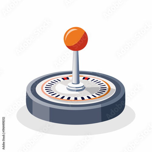 シンプルなスロットマシンのレバーのベクターアイコン（カジノ）