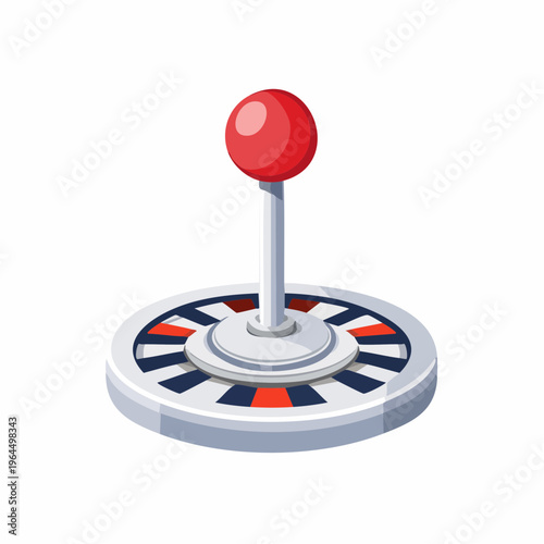 シンプルなスロットマシンのレバーのベクターアイコン（カジノ）