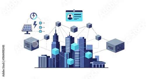 Smart city infrastructure and data exchange network with integrated energy management and secure identification systems