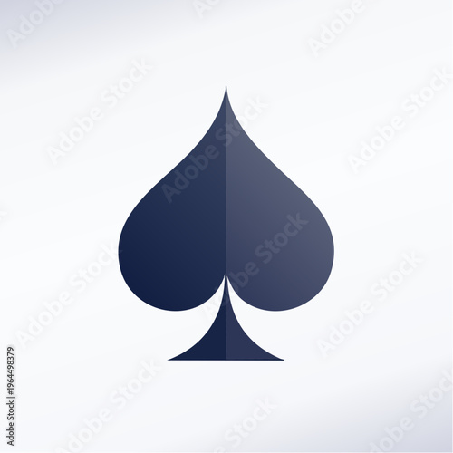 シンプルなトランプのスペードマークのベクターアイコン