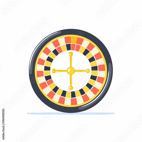 シンプルなルーレットの球のベクターアイコン（カジノ）