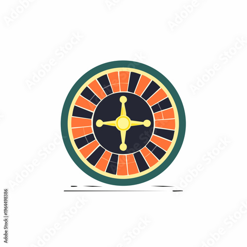 シンプルなルーレットの球のベクターアイコン（カジノ）