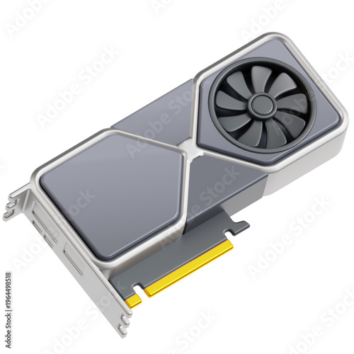 High-performance digital graphics card, a symbol of advanced computing and processing power for superior visual experiences and cutting-edge technological achievement