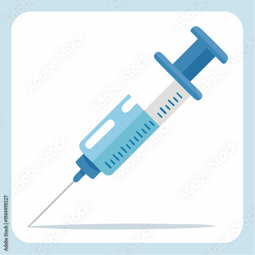 シンプルな注射器のベクターアイコン（医療・病院）